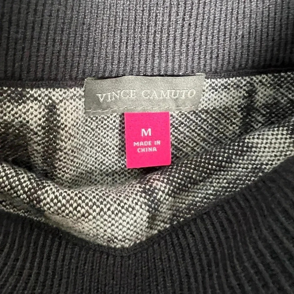 Vince Camuto Plaid Black and White Midi Skirt Size Medium - Picture 4 of 5